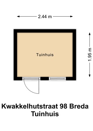 Plattegrond - Kwakkelhutstraat 98, 4814 KR Breda - Tuinhuis - 2D.jpg